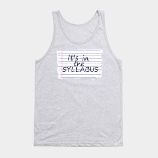 Funny College Professor Tee Tank Top